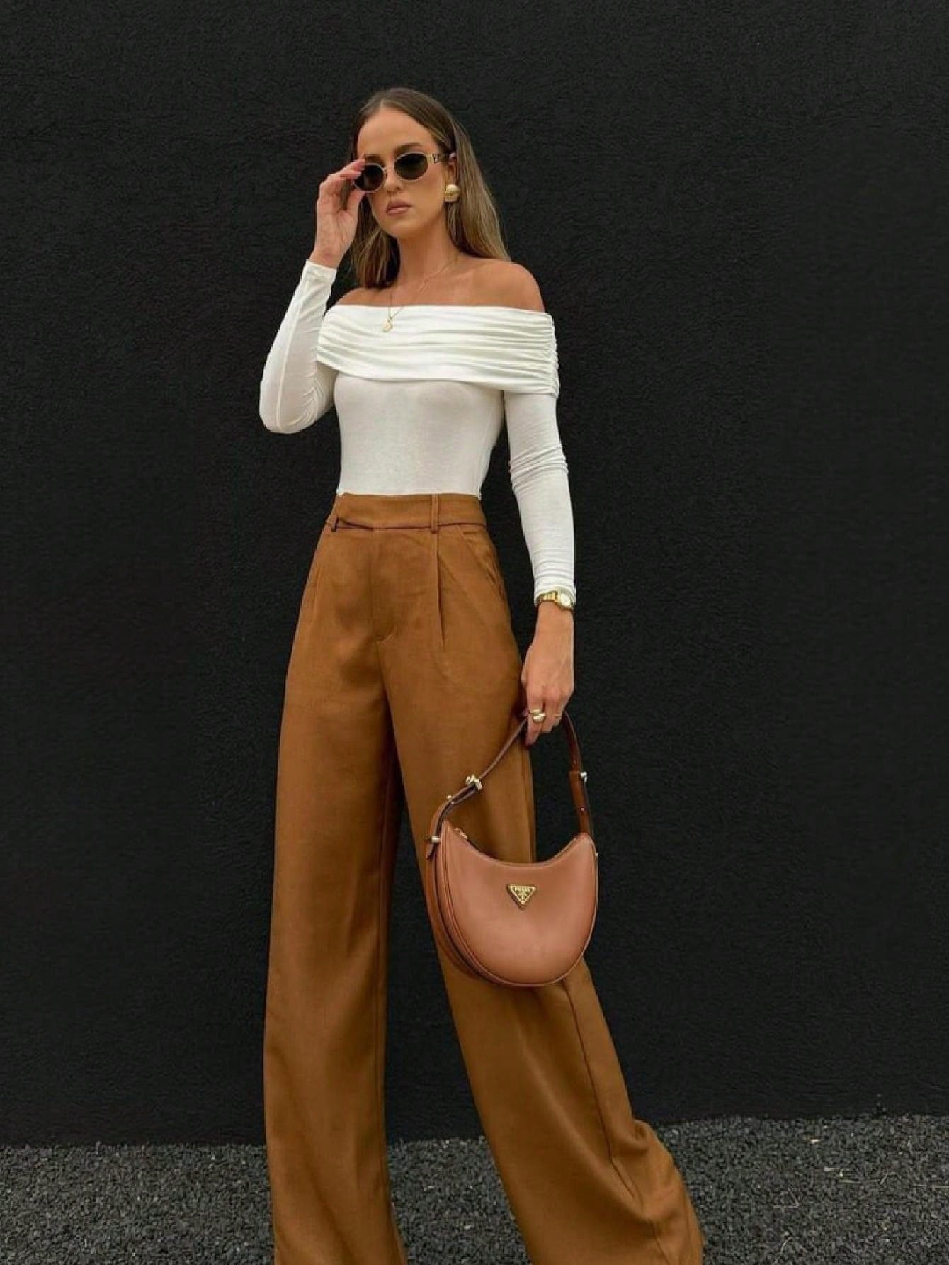 Blusa feminina ombro a ombro ciganinha manga comprida básica