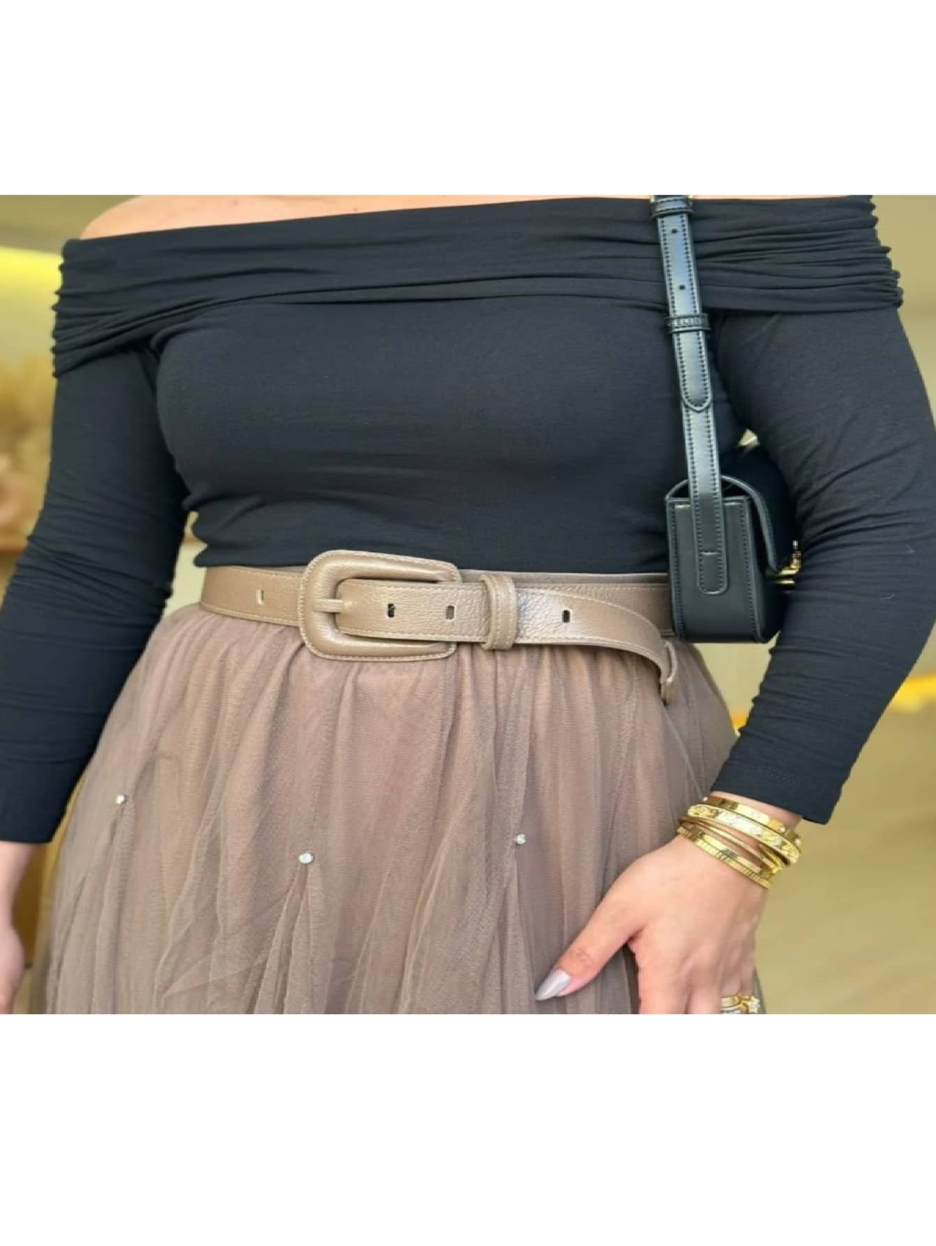 Blusa feminina ombro a ombro ciganinha manga comprida básica