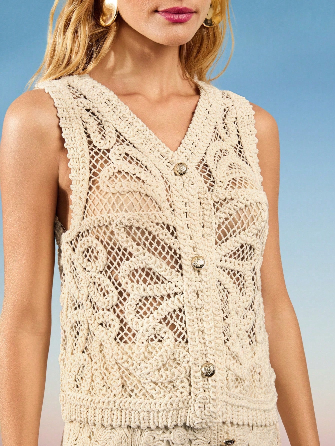 Top colete de tricot