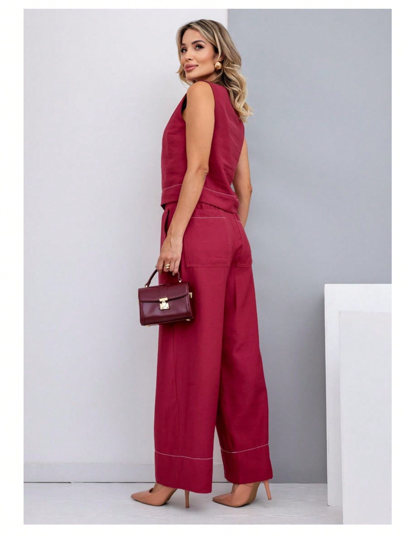 Conjunto de regata e calça alfaiataria