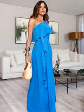 Vestido Longo Elegante, Um Obro, Soltinho, Forrado.
