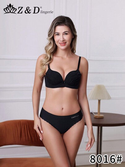 Lingerie Conjunto Com Aro E Bojo Calcinha Tanga