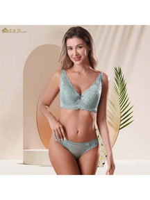 Lingerie Conjunto Com Aro Com Bojo E Renda Calcinha Tanga