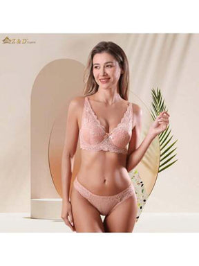 Lingerie Conjunto Com Aro Com Bojo E Renda Calcinha Tanga