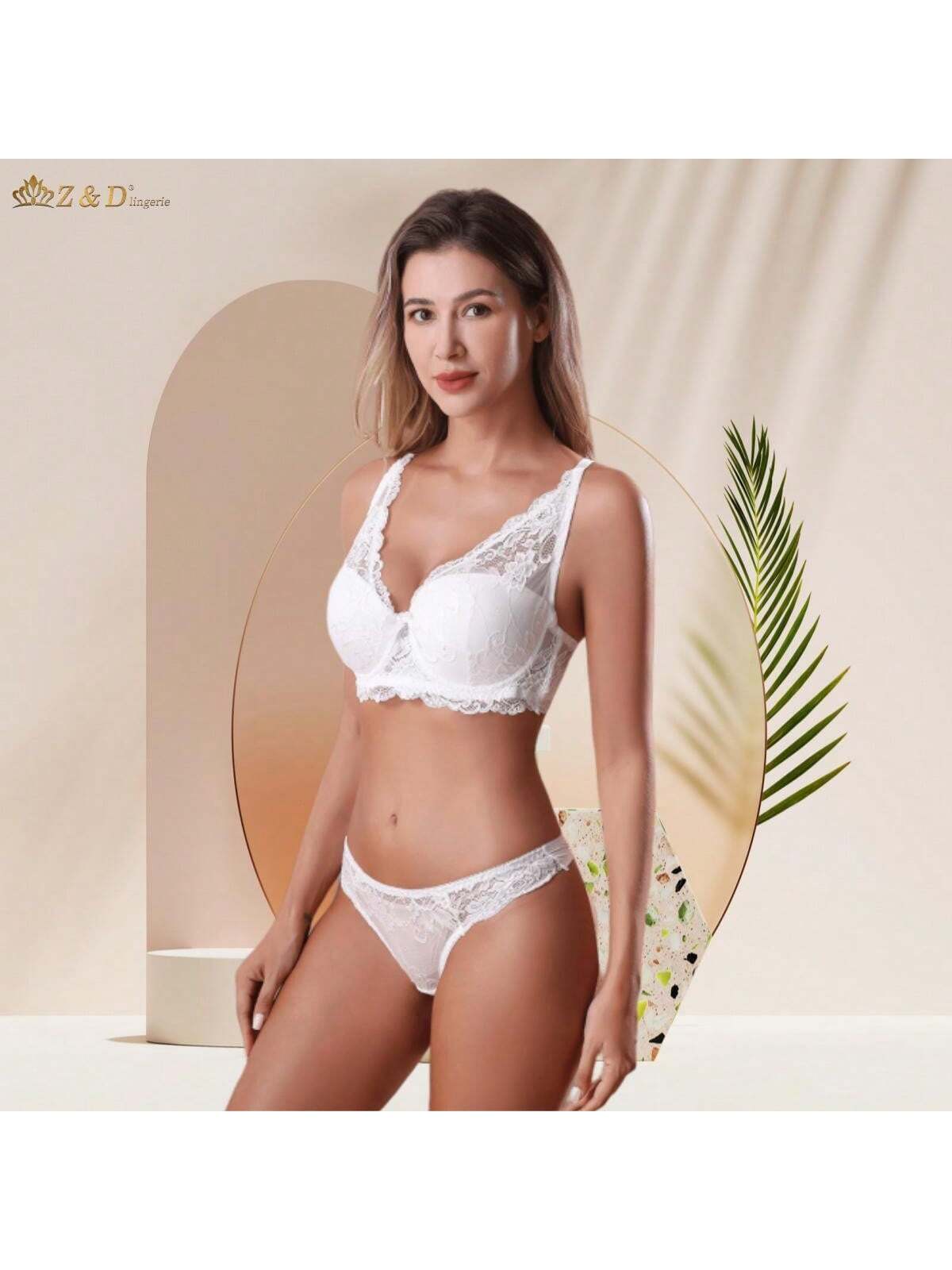 Lingerie Conjunto Com Aro Com Bojo E Renda Calcinha Tanga