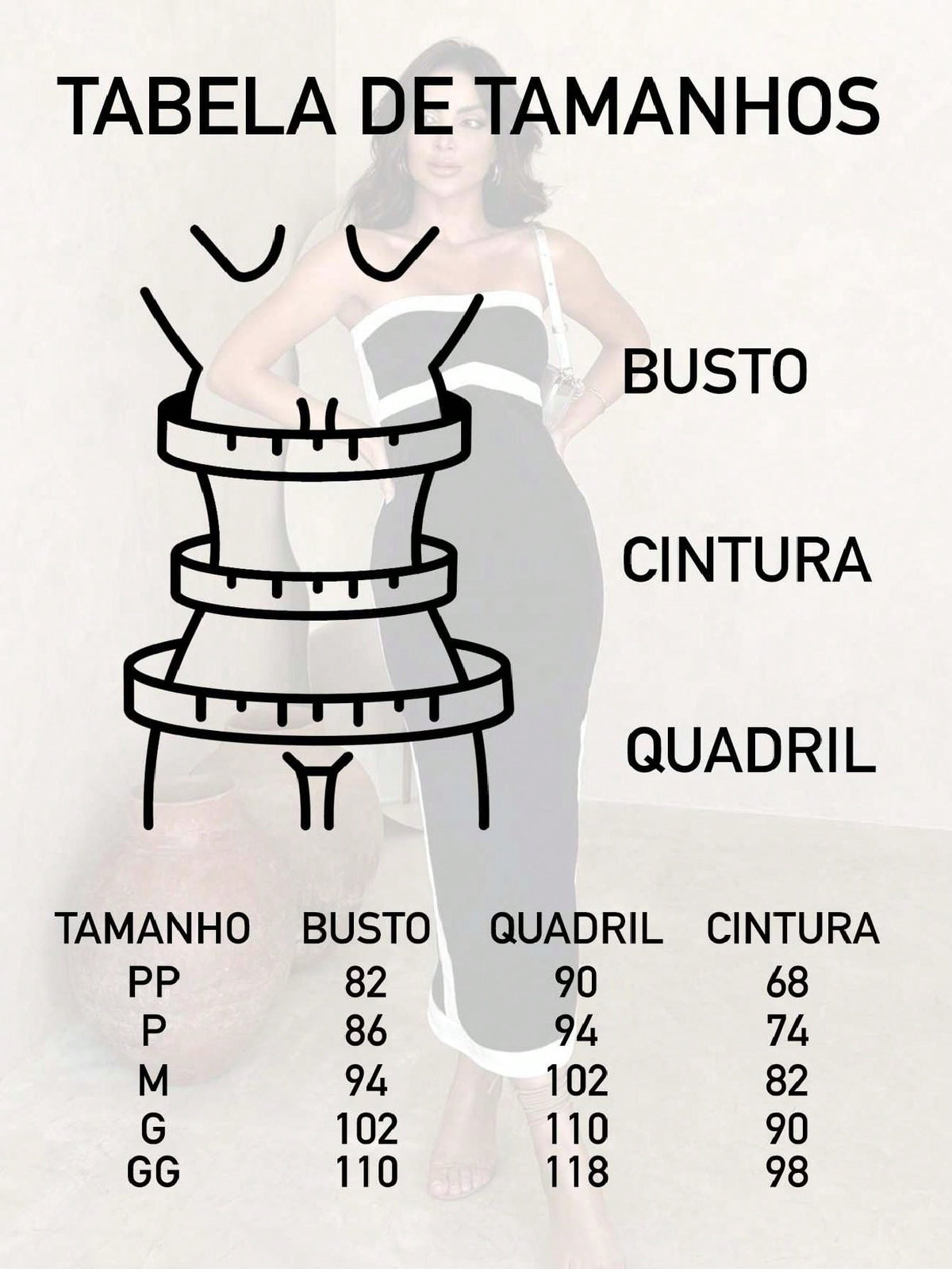 Vestido Tomara Que Caia Midi Tubinho Bicolor