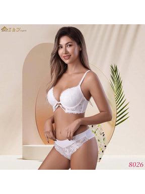 Lingerie Conjunto Com Aro Com Renda e Bojo Calcinha Tanga