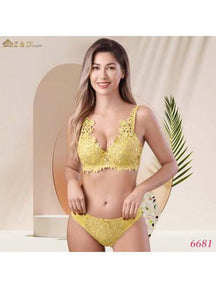 Lingerie Conjunto Com Aro Com Renda e Bojo Calcinha  Tanga