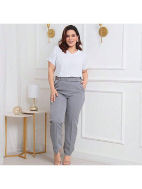 Calça Feminina PLUS SIZE Alfaiataria COM CINTO