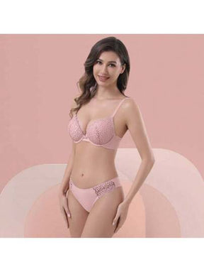 Lingerie Conjunto Com Aro Com Renda De Bordado e Bojo Calcinha Tanga