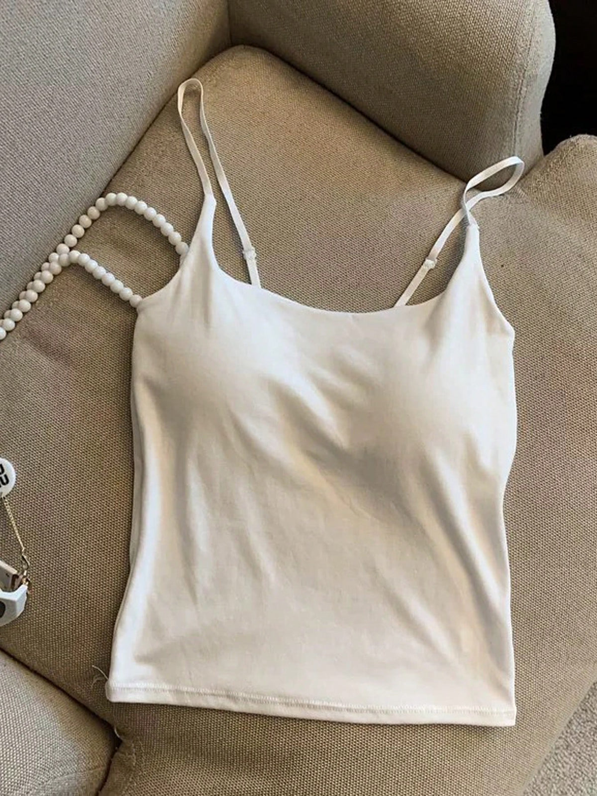 Blusa Regata Poliamida Alça Fina Regulável Gola Redonda Com bojo Basica Liso Tecido nada transparente